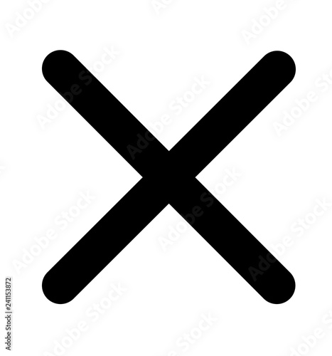 Cross icon no symbol vector illustration