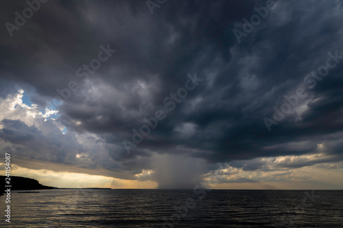 storm over sea