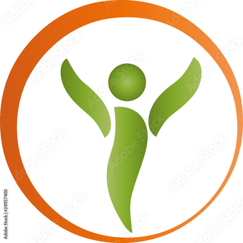 Person in Bewegung, Fitness, Heilpraktiker, Logo