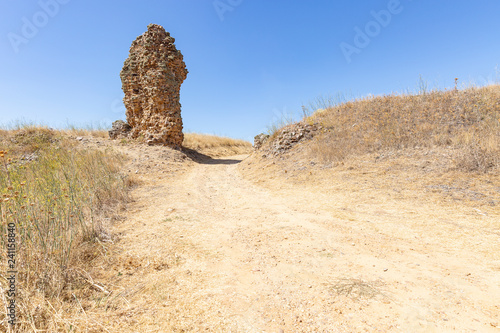 ruins of Castrotorafe depopulated village (San Cebrian de Castro), province of Zamora, Spain photo