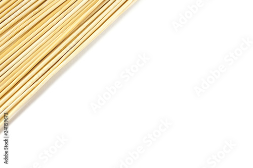 Background of bamboo skewers with copy space