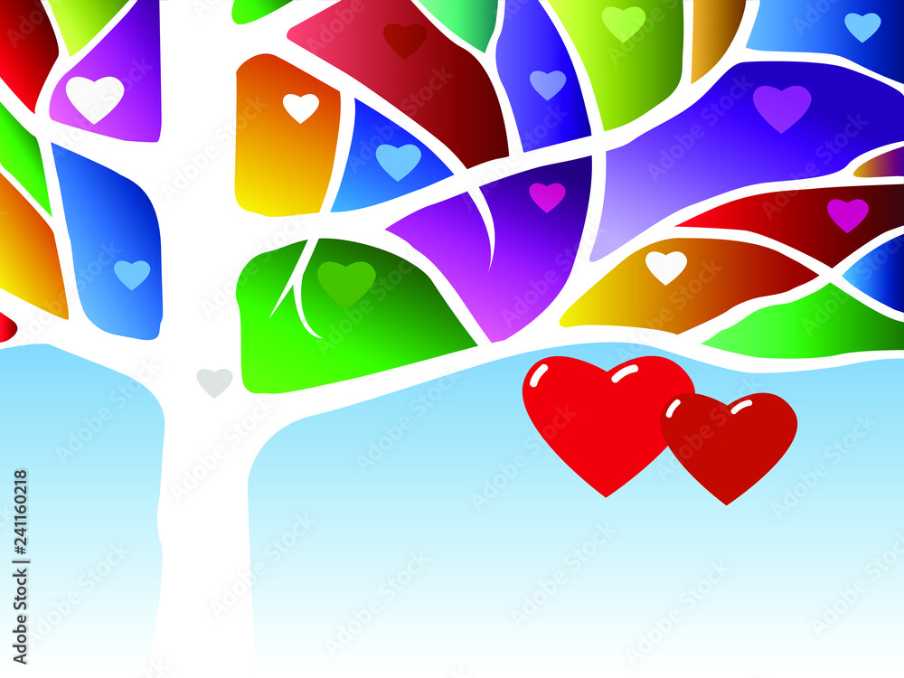 Decorative elements and greetings on Valentine's Day Decorative elements and greetings on Valentine's Day