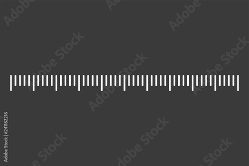 Measuring scale, markup for rulers. Vector illustration.