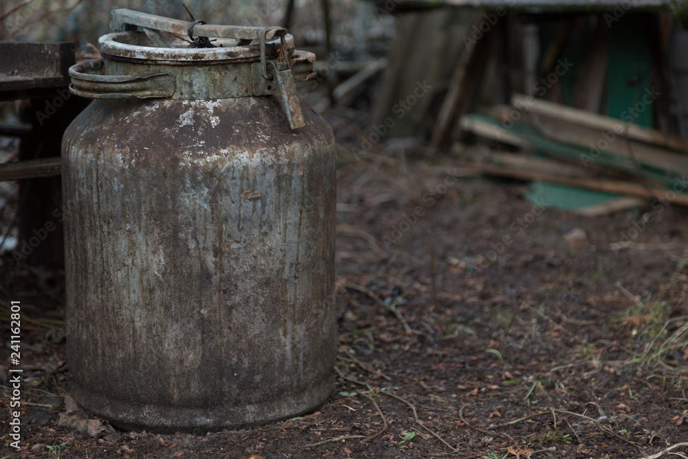 Old milk barrel