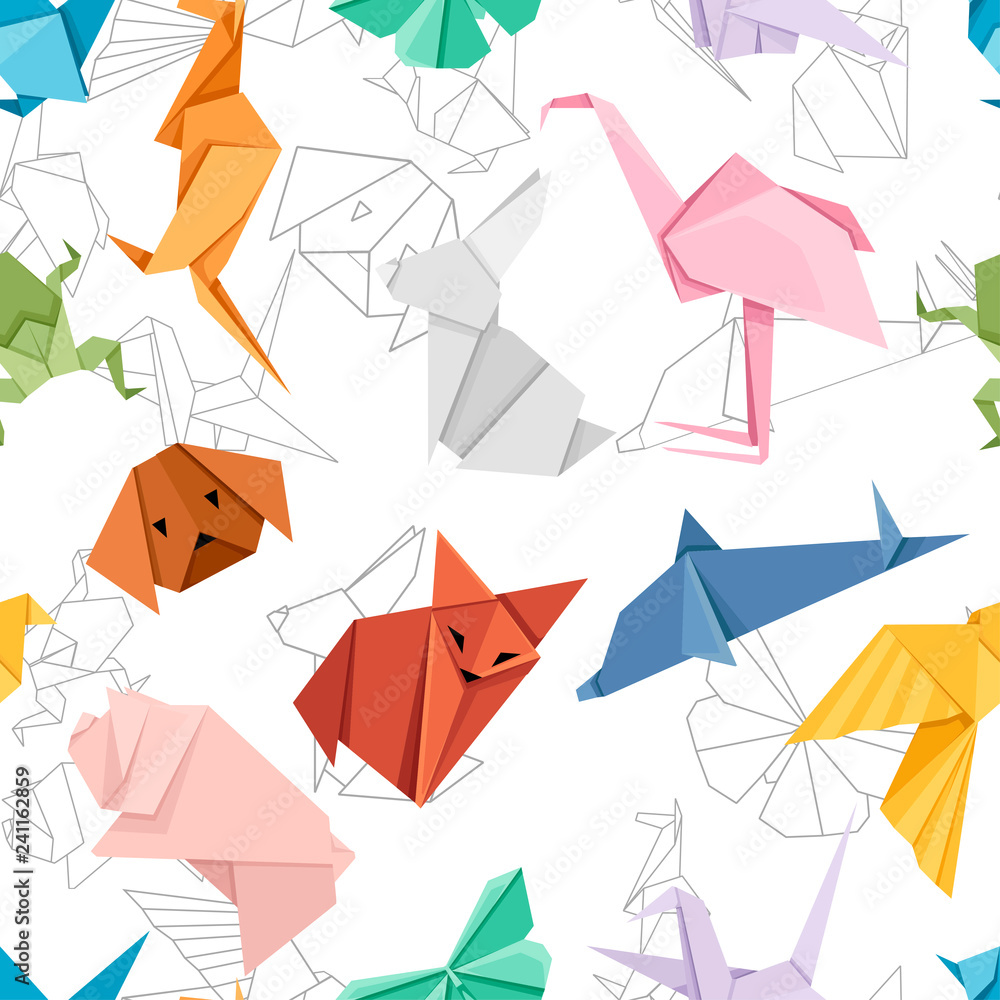 Animal Pattern Origami Paper 