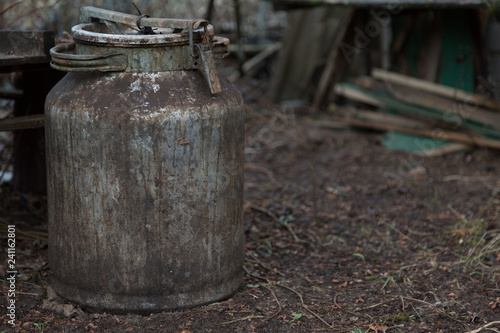 Old milk barrel