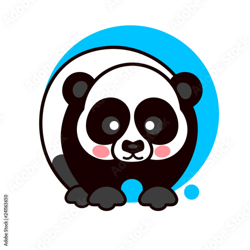 Fototapeta Naklejka Na Ścianę i Meble -  Panda icon for graphic design. Vector illustration