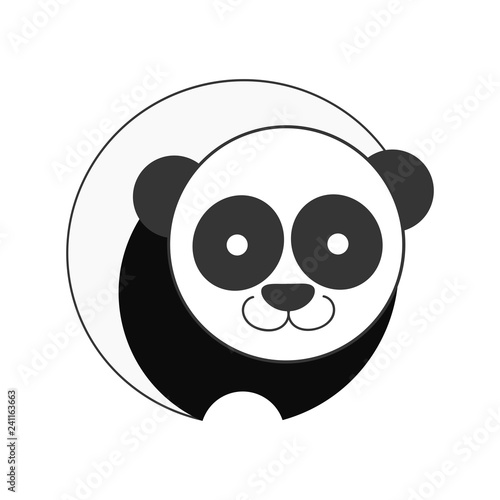 Fototapeta Naklejka Na Ścianę i Meble -  Panda icon for graphic design. Vector illustration