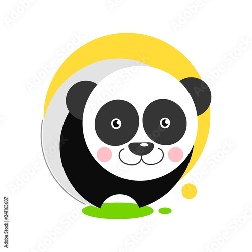 Fototapeta Naklejka Na Ścianę i Meble -  Panda icon for graphic design. Vector illustration