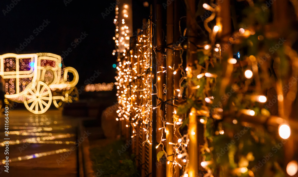 LED garlands in the street LED garlands in the street