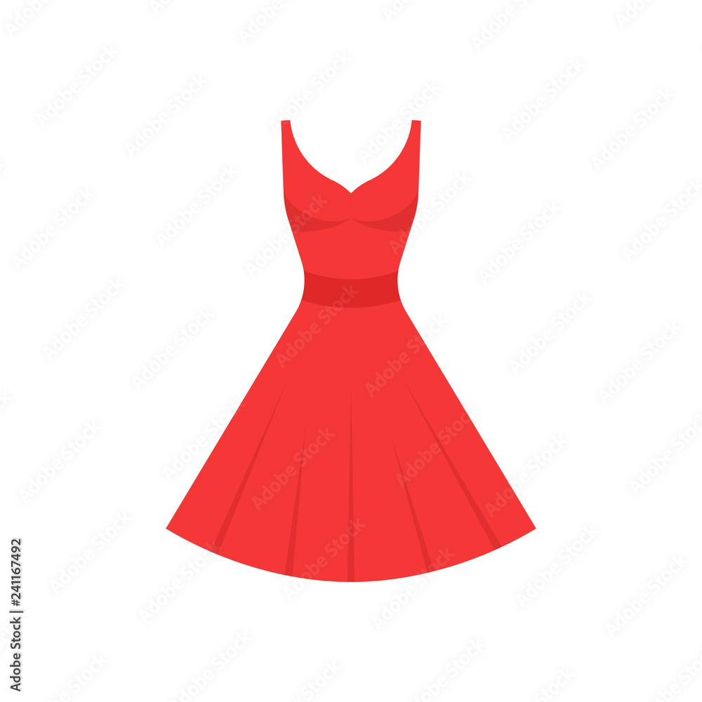 Red dress icon. Vector. Red dress icon. Vector.