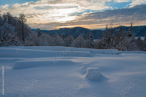 Mountain winter, Christmas landscape © erainbow
