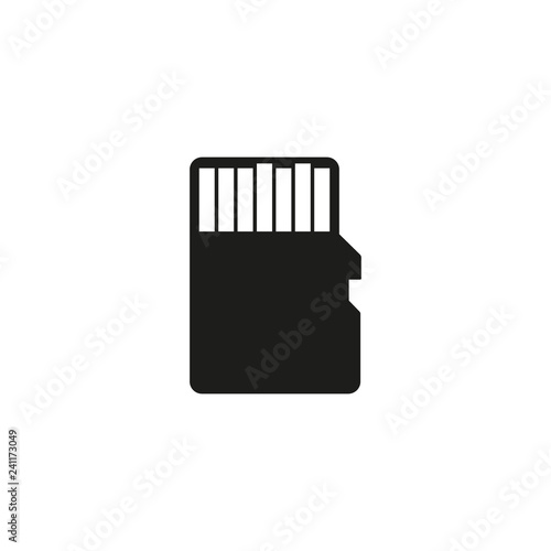 Micro sd flash memory icon. Vector. 