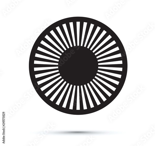 Abstract black circle 