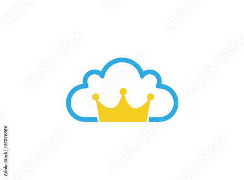crwon cloud logo vector design