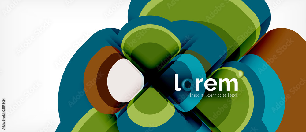 Round triangles geometric shapes composition Round triangles geometric shapes composition