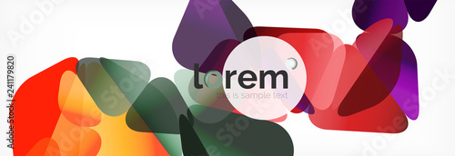 Vector colorful geometric triangle background, crystal banner design