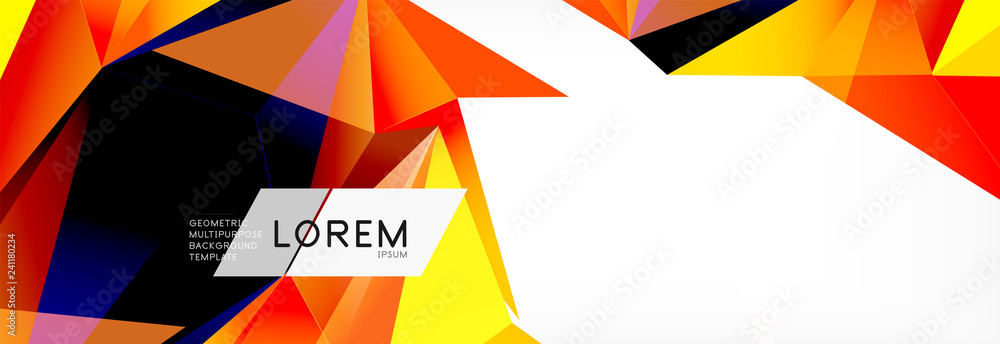 Triangle 3d polygonal art style. Future geometric design. Vector geometry futuristic illustration Triangle 3d polygonal art style. Future geometric design. Vector geometry futuristic illustration
