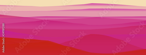 Farbige Berge, Wellen, abstrakte Oberfläche, moderner Hintergrund, Vektorgrafik Illustration für dein Projekt	