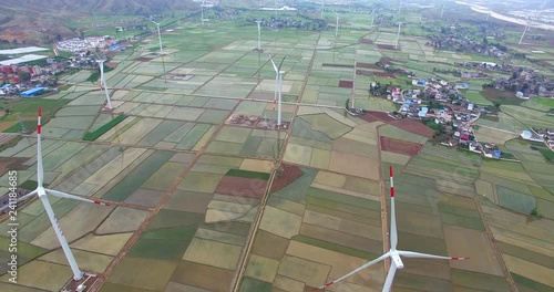 aerial photography of wind farm landscape in xichang sichuan china  photo