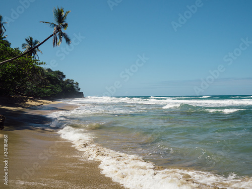 Beautiful Caribbean beach in Puerto Viejo  Costa Rica.