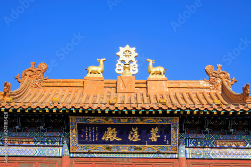 "Buddha temple" bronze plaques in the Dazhao Lamasery, Hohhot city, Inner Mongolia autonomous region, China