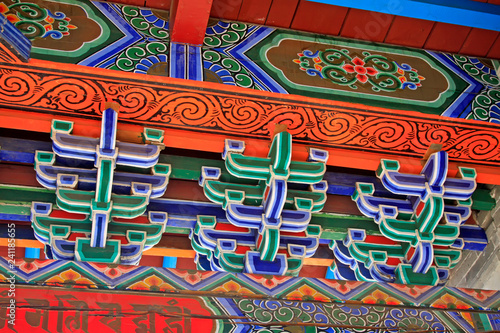 painted decoration in a temple
