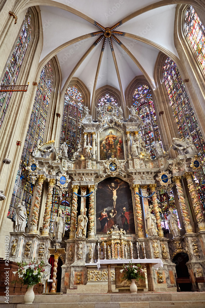 Main altar of St. Mary's Cathedral in Erfurt, Thuringia