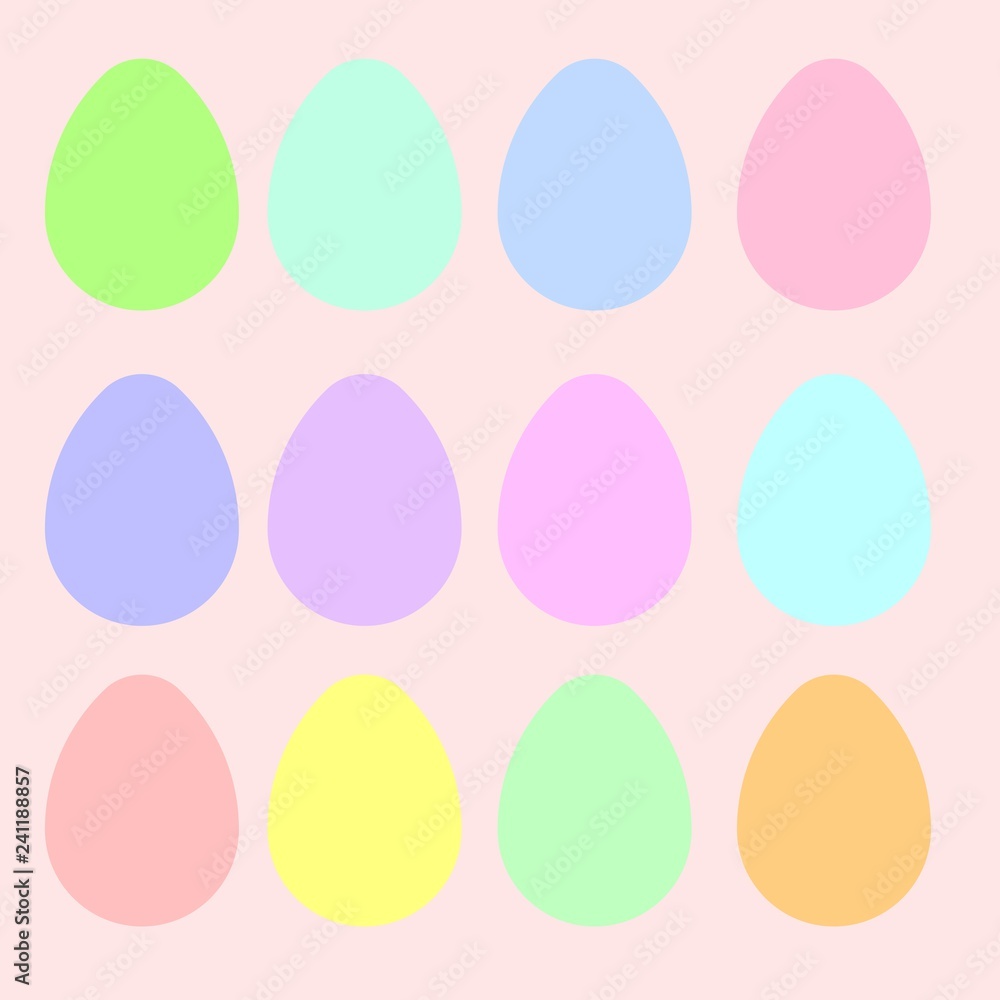 Illustration to celebrate Easter Holiday, with easter eggs
