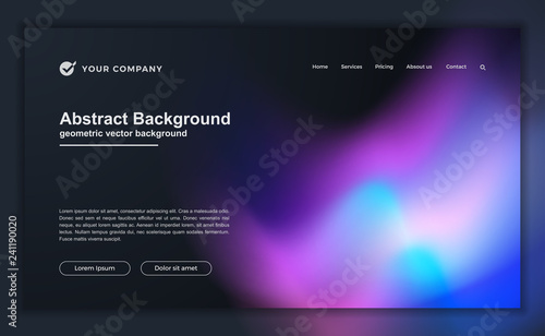 Trendy abstract liquid background for your landing page design. Minimal background for for website designs. photo