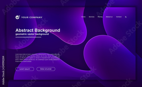 Trendy abstract purple liquid background for your landing page design. Minimal background for for website designs.