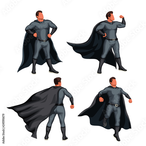 grey color super hero set