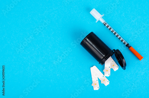 Blood test strips, diabetic control and diagnosis