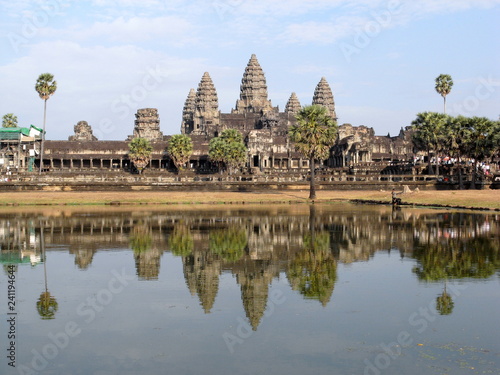 Siem Reap,Cambodia-March 9, 2008: Angkor Wat under restoration work at the year 2008