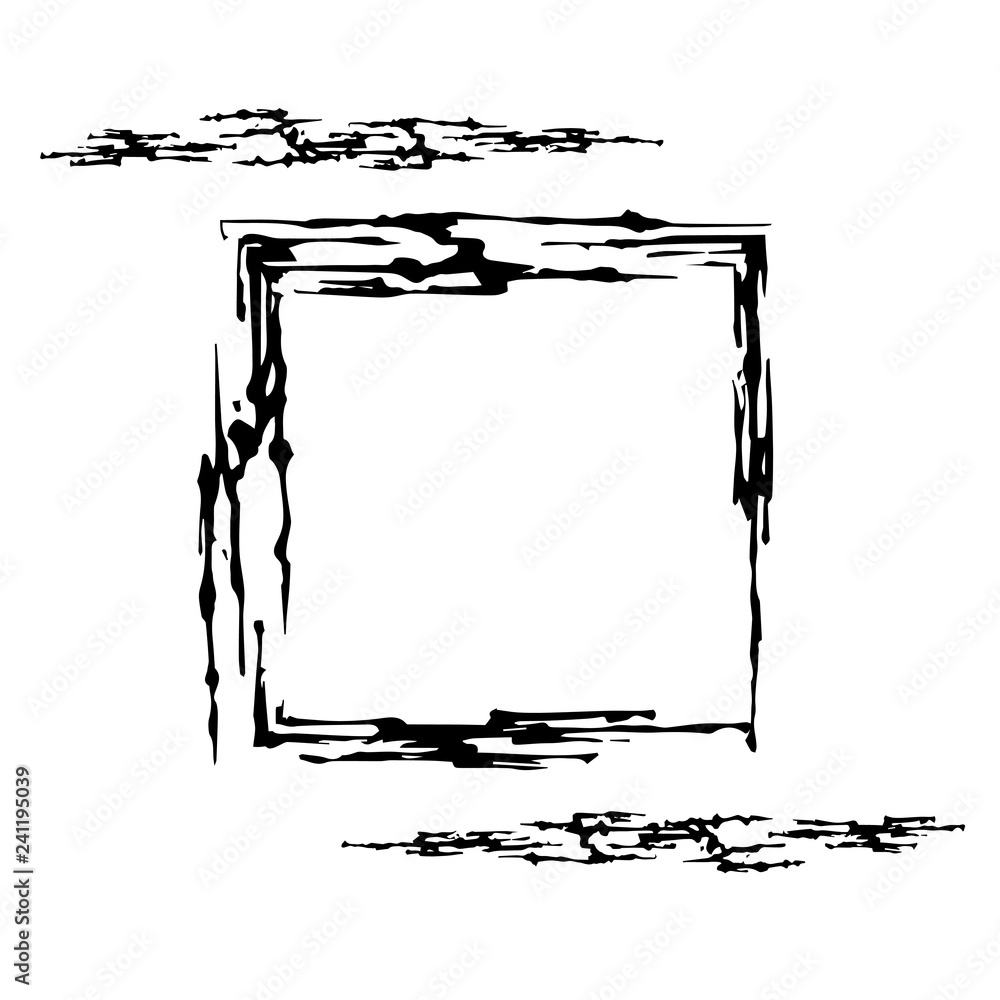 Abstract vector brush painting in ink painting style. Abstract vector brush painting in ink painting style.