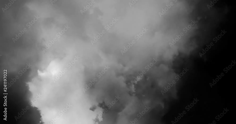 blowing vertical steam with white smoke rise in slow motion on black blowing vertical steam with white smoke rise in slow motion on black