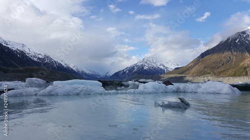 An extremely beautiful landscape in New Zealand. There are glacier, ice, icebergs, rocks and snow mountains in this wilderness area. This place is great for tourist who like adventure and discovery.