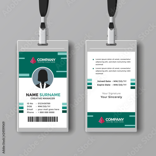 Creative identity card design template