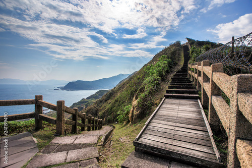 Fotografia This is a breathtaking view of a hiking trail in Taiwan