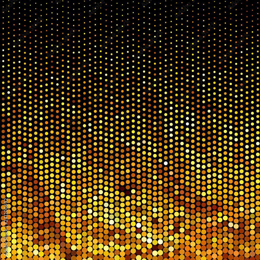 Panel with circles, dots, points of different shades of Golden color. Panel with circles, dots, points of different shades of Golden color.