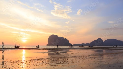 4K Time Lapse / Pak Meng Beach (Sikao), Trang Province, Thailand photo