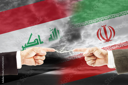 Fotografia Confrontation and enmity between Iraq and Iran