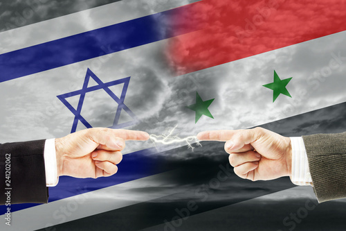 Confrontation and enmity between Israel and Syria. Conflict and stress in the international policy photo