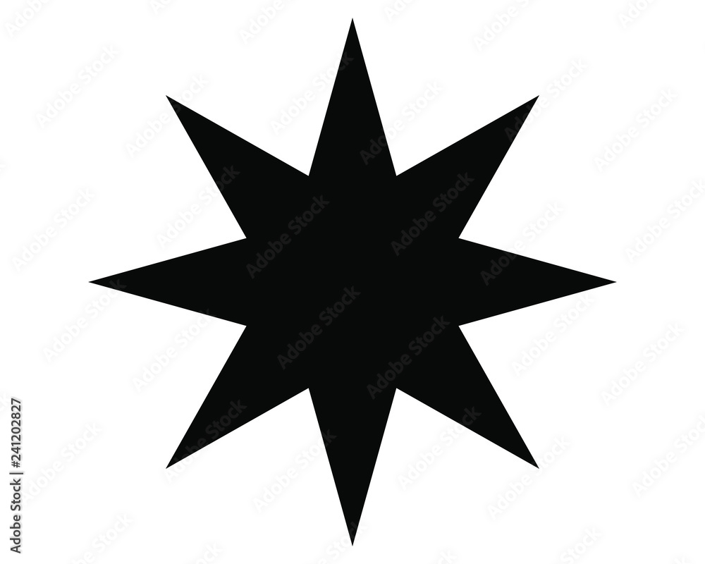 star 8 isolated on white background star 8 isolated on white background