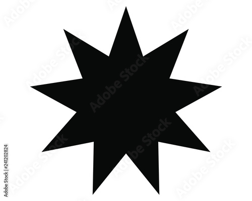 star 9 isolated on white background