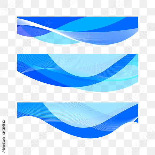 Transparent blue line curve