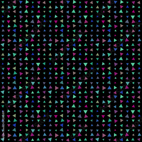 Abstract seamless pattern background with multi-colored varied triangles.