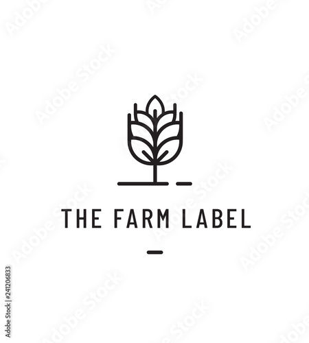 logo, label agricole pour meunier, blé, farine, biologique photo