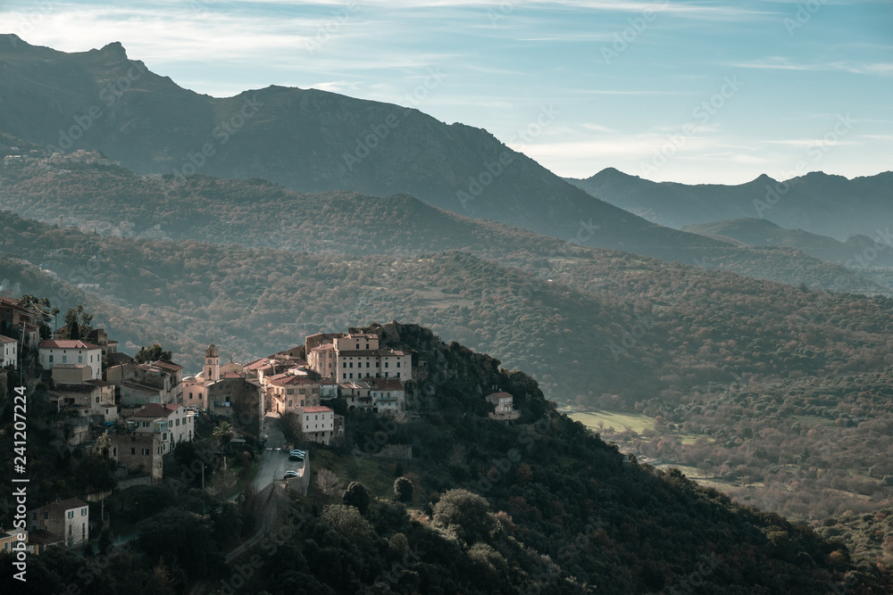 Ancient mountain village of Belgodere in Corsica