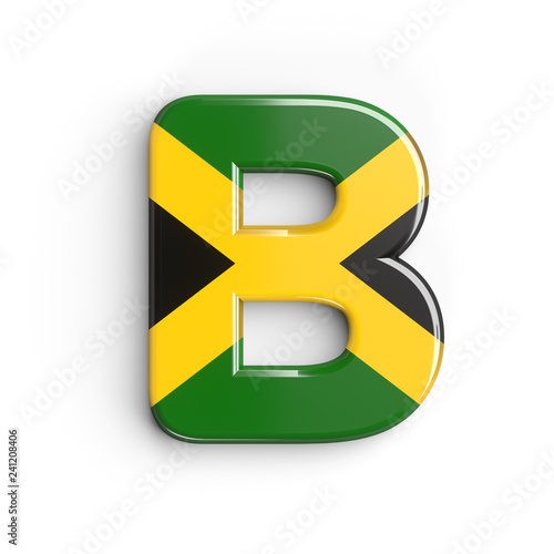 Jamaica Letter B Capital 3d Jamaican Flag Font Jamaica Kingston Or 